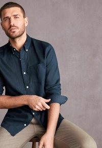 Next SIGNATURE LONG SLEEVE COLLAR - Ing - navy blue