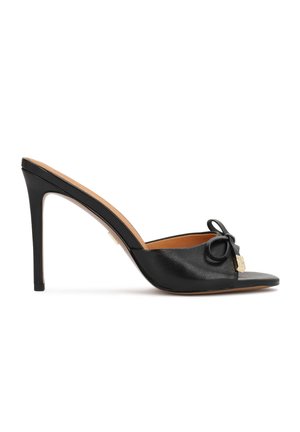 AUDE - Mules med hæl - black