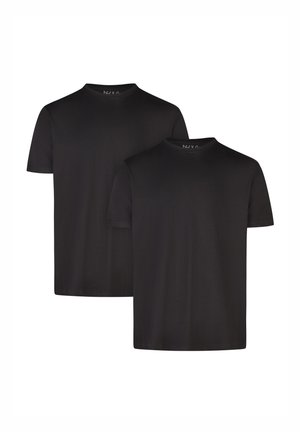 ROUND NECK 2-PACK - Hemd - black