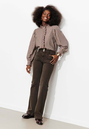 EUGENE EN TOILE - Jean flare - marron