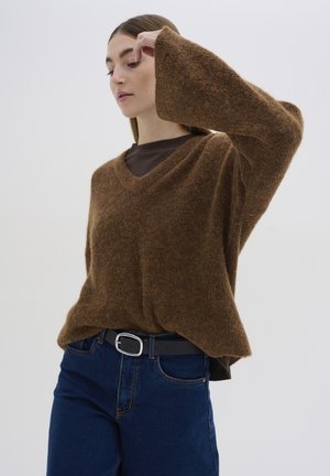 RIANNA - Jumper - foxy brown melange