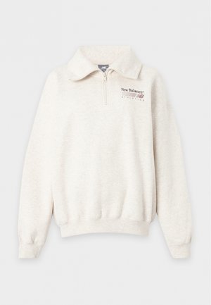 New Balance, TRACKSIDE HALF ZIP - Φούτερ - linen heather