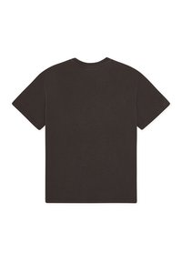 Μαύρο βαμβακερό t-shirt με κοντά μανίκια και στρογγυλή λαιμόκοψη. Ομαλή υφή, μινιμαλιστικός σχεδιασμός και ευθεία εφαρμογή χωρίς εμφανείς διακοσμητικές λεπτομέρειες.