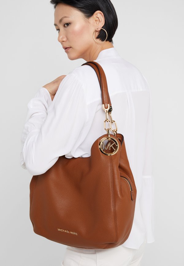 LILLIE CHAIN TOTESMALL - Handbag - cognac4