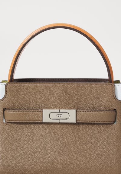 Tory Burch RADZIWILL COLOR-BLOCK PEBBLED PETITE DOUBLE BAG - Käsilaukku - wild mushroom