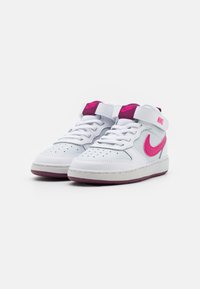 Nike Sportswear COURT BOROUGH 2 UNISEX - Sapatilhas de cano alto - pure platinum/white/sangria pink/prime