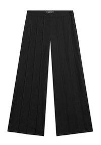 WIDE-LEG WIITH SEAM DETAILS - Bukser - black