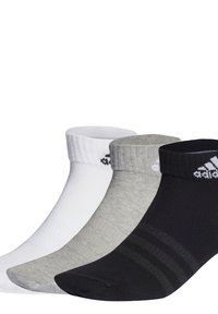 adidas Performance THIN AND LIGHT 3 PACK - Calcetines de deporte - medium grey heather/white/black