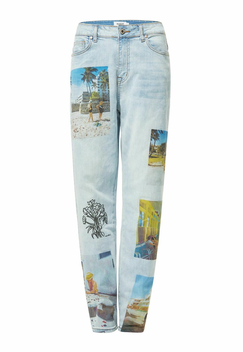 Desigual Relaxed fit jeans blauw