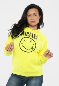 Paradiso Clothing NIRVANA INVERSE GRUNGE SMILE - Hoodie - yellow