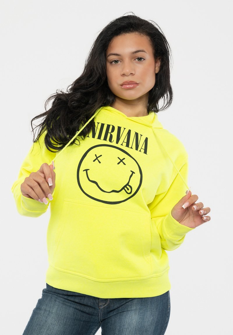 Paradiso Clothing NIRVANA INVERSE GRUNGE SMILE - Hoodie - yellow