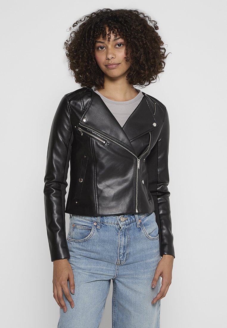 Vero Moda Imitatieleren jas zwart