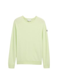 Svetrík - lime green tonal finestripe