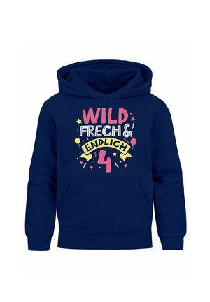 SPRUCH WILD UND FRECH  - Hoodie - 4 jahre navy