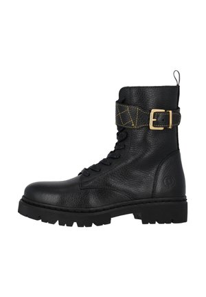 Schnürstiefelette - schwarz