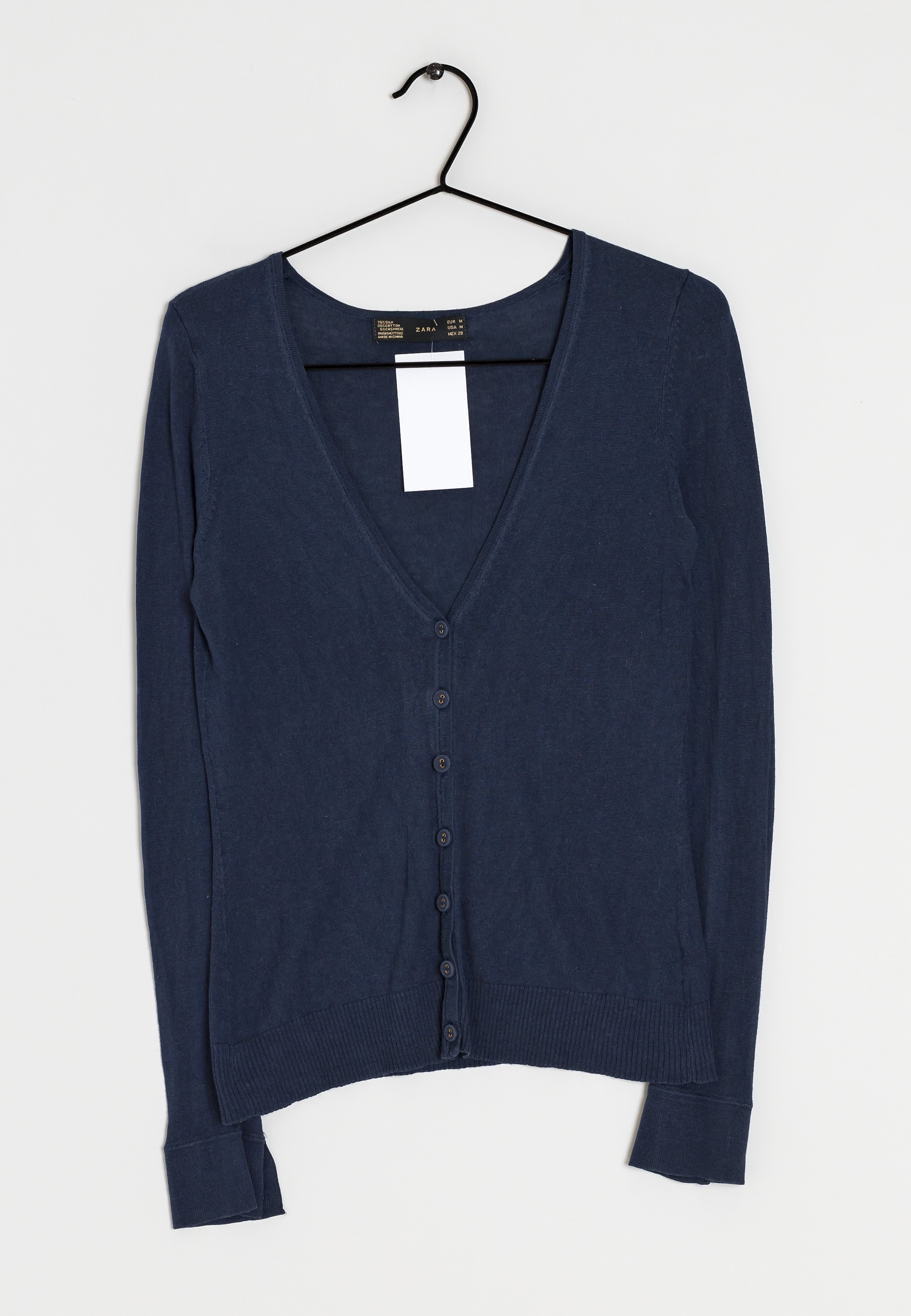 zara cardigan blue