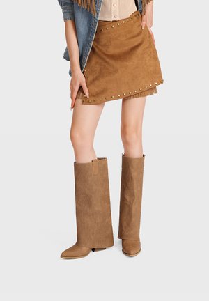 Stivali texani / biker - cuoio