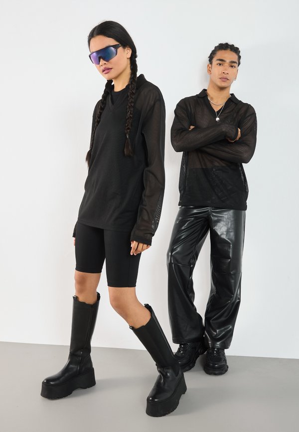 UNISEX LONG SLEEVED MESH POLO - Long sleeved top2