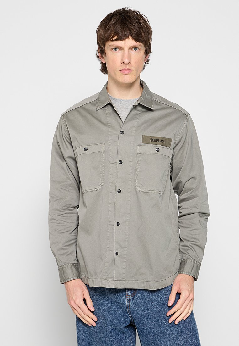 Replay Overhemd grijs