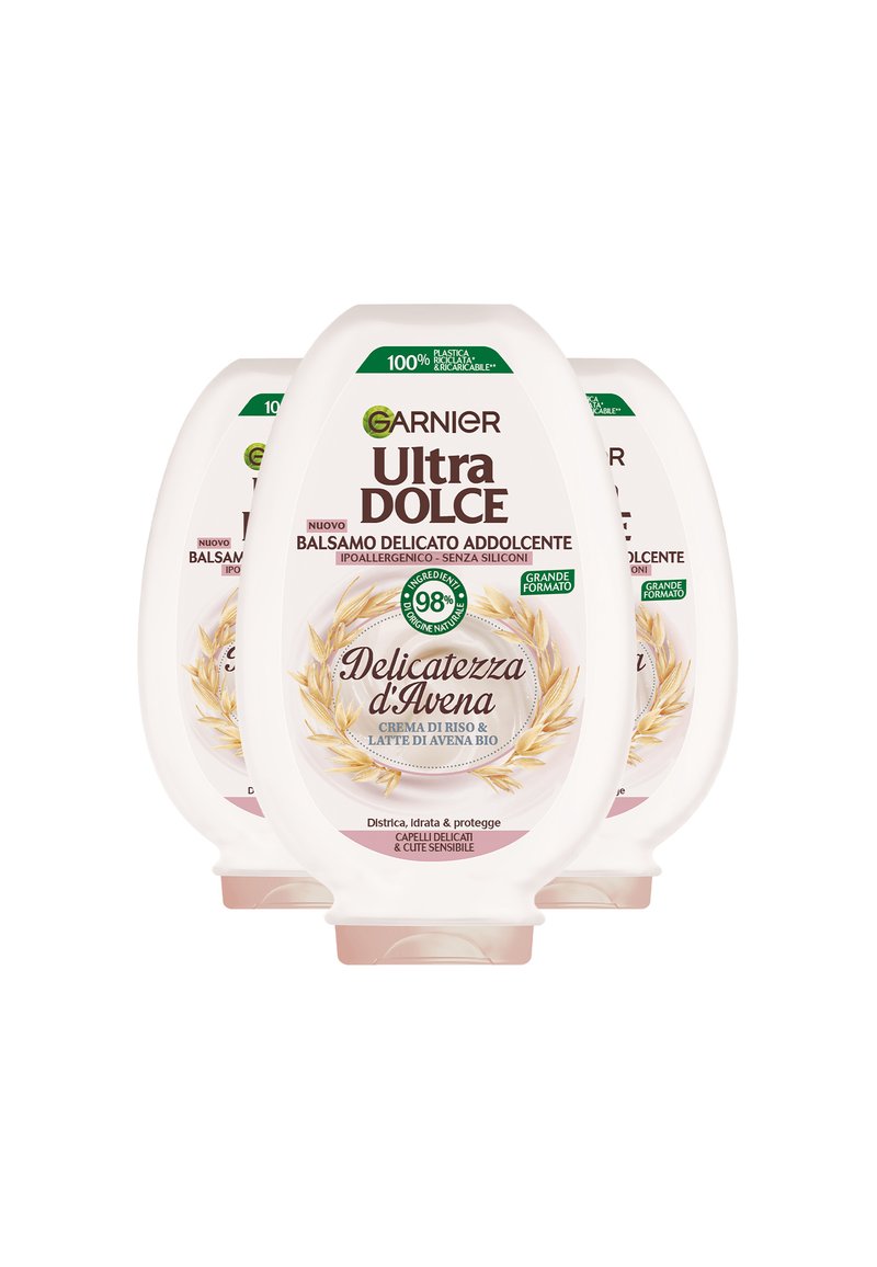Garnier - BALSAMO ULTRA DOLCE, BALSAMO PER CAPELLI E CUTE DELICATI, DELICATEZZA D'AVENA, 360 ML - 3 PACK - Balsamo, Ingrandire