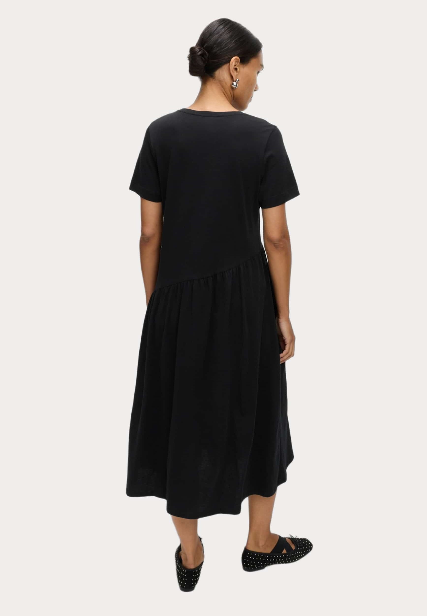 Marks & Spencer ASYMM MIDI - Jersey dress - black - Zalando