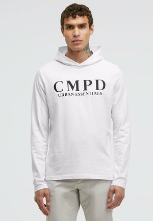 Camp David, CAMP DAVID KAPUZENSHIRT MIT CMPD PRINT - Long sleeved top - opticwhite