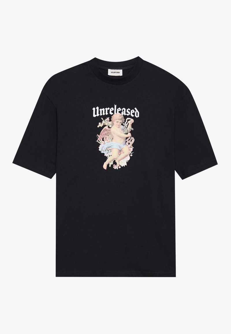 YOURTURN T-shirt print zwart YOURTURN T-shirt print zwart
