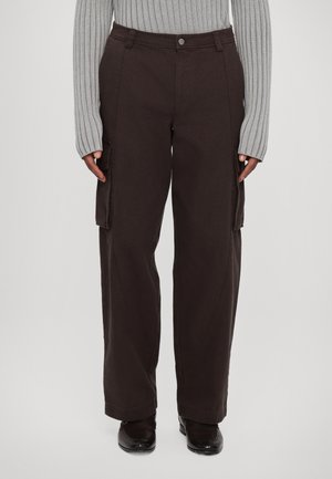 Han Kjøbenhavn CARGO TROUSERS - Cargobyxor - dark brown