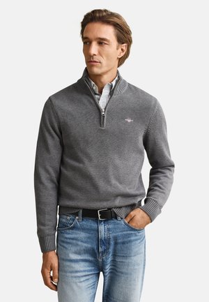 GANT, Striktrøje - dark grey melange