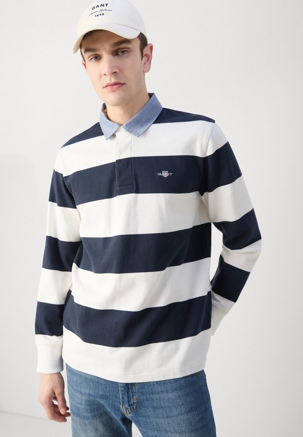 CHAMBRAY STRIPE HEAVY RUGGER - Long sleeved top - eggshell3