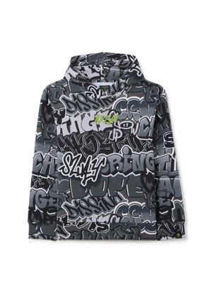 Hoodie - black white