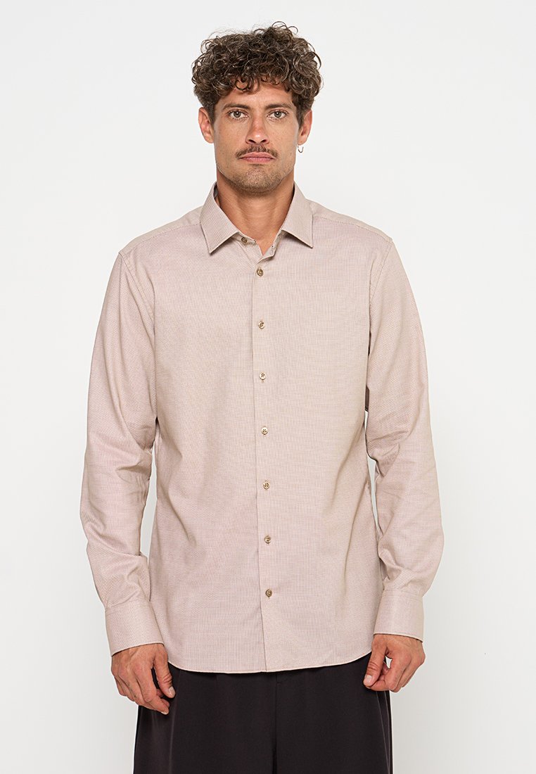 Eterna Zakelijk overhemd beige