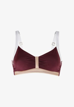 Lovable, SHINY COLOUR BLOCK - Bikini pezzo sopra - vinaccia bianco e bronzo