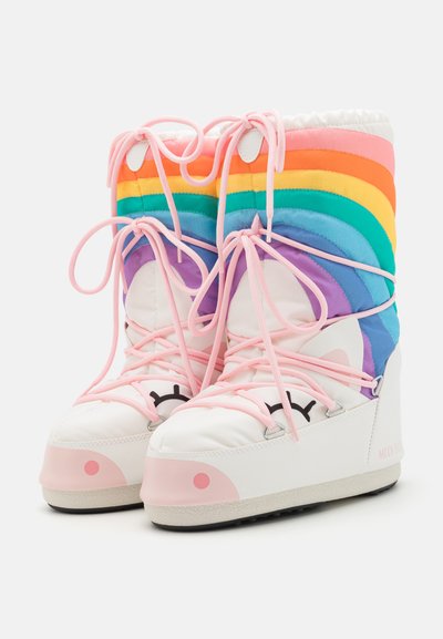 Moon Boot ICON UNICORN - Snörstövlar - white/multi-coloured