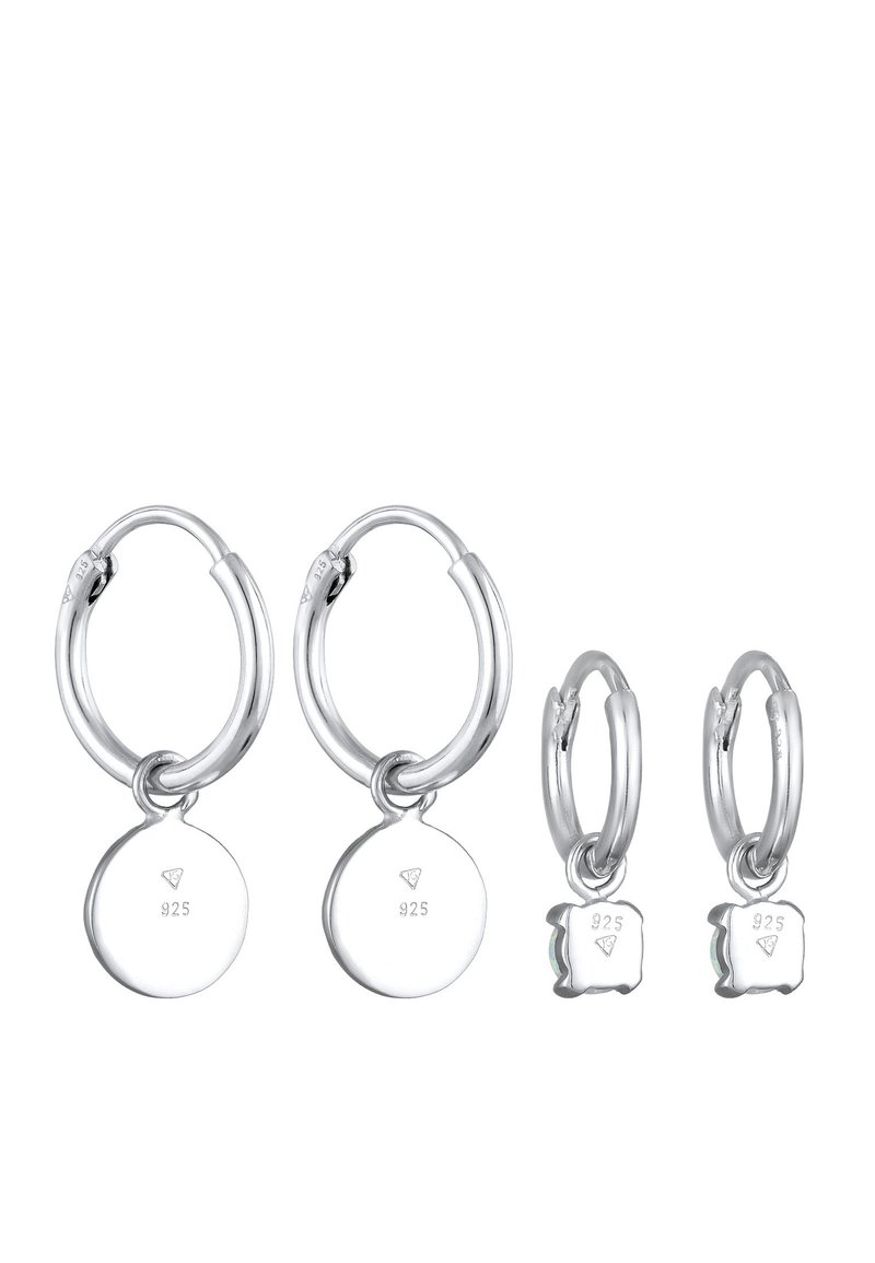 Elli Set Di Orecchini In Argento 925 – Triangolo, Sfera E Cerchio, Gioielli Geometrici Basic Per Donna, Regalo Con Certificato Di Autenticità