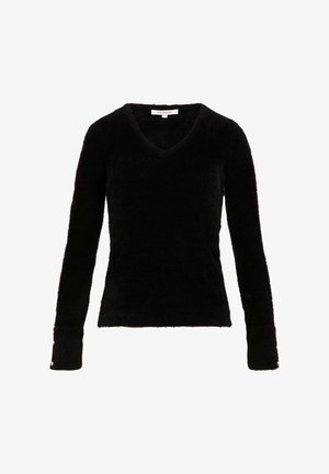 Morgan LONG-SLEEVED WITH FLUFFY - Pullover - noir