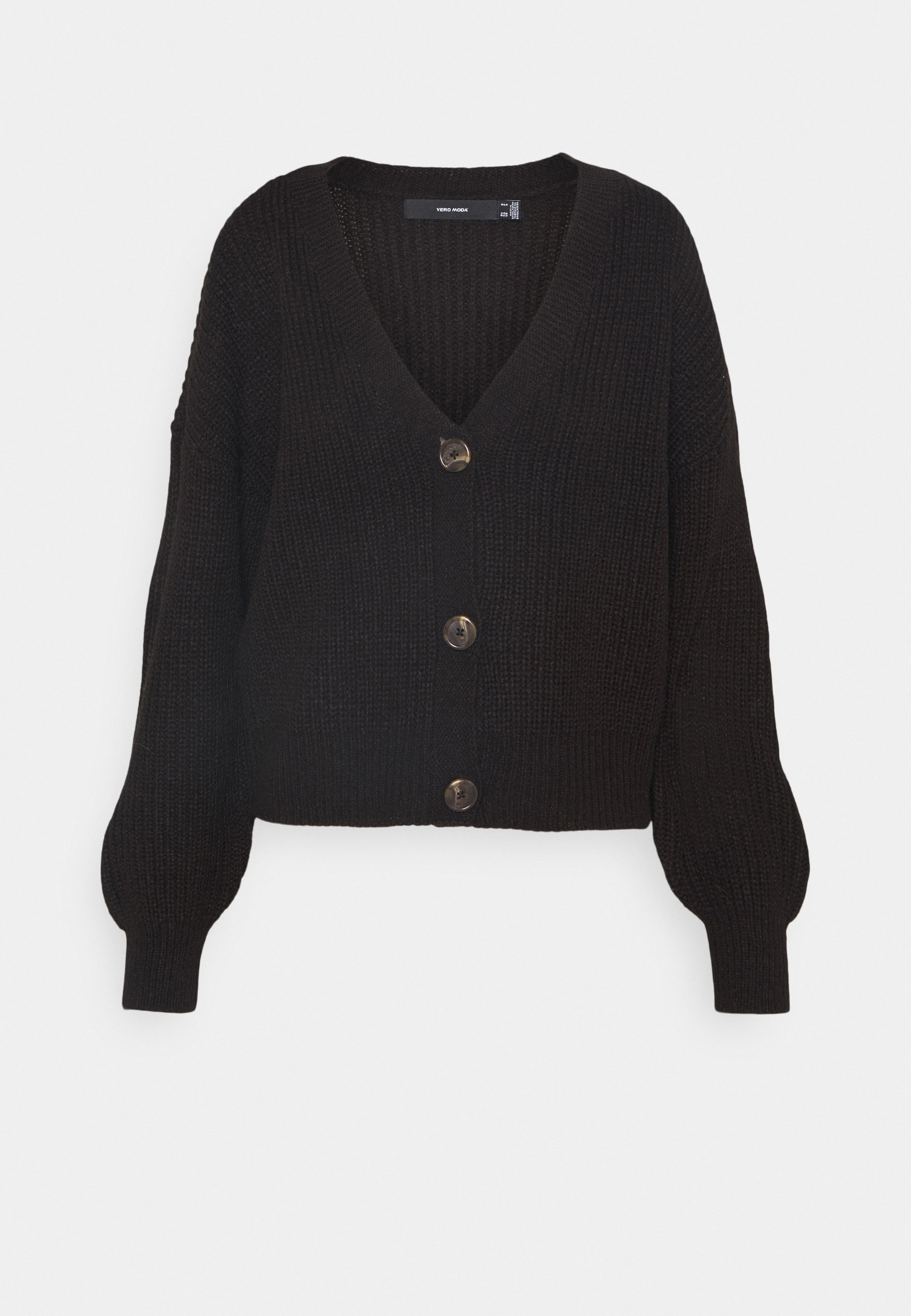 black v neck cardigan