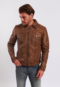 Lee Cooper Chaqueta de cuero - vintage cognac