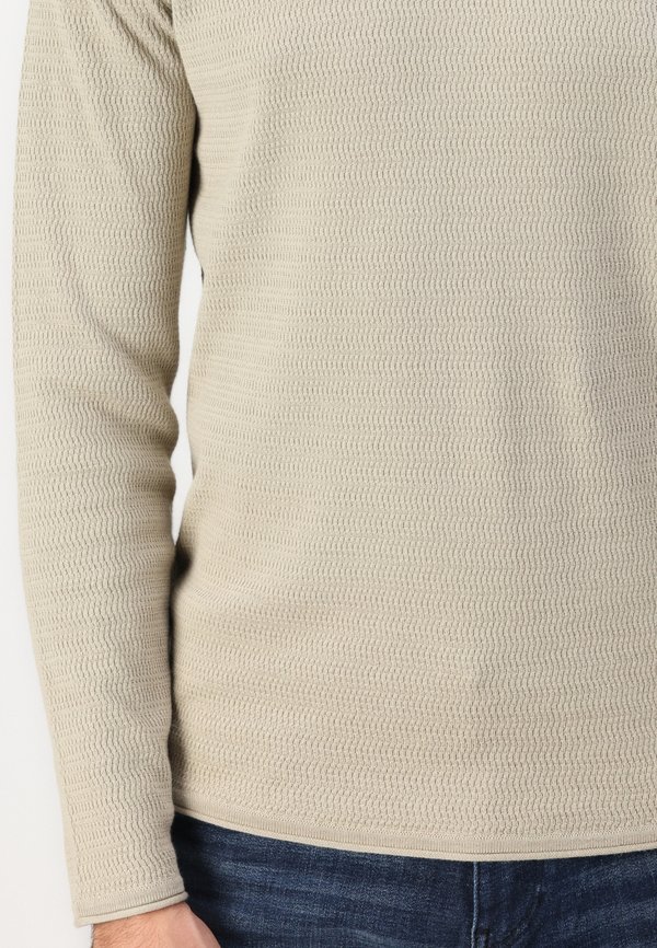 STRUCTURED ROLL EDGE - Jumper - beige abbey stone3