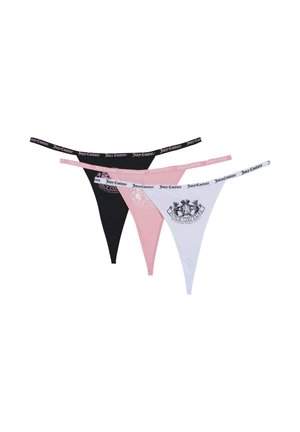 T-BAR  3 PACK - Thong - white/juicy pink/black