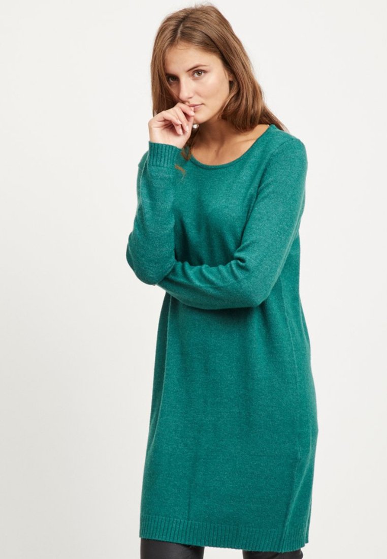 Vila VIRIL DRESS - Strickkleid - petrol - Zalando.de