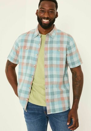 REGULAR FIT-SHORT SLEEVE PORT CHECK - Hemd - pale blue
