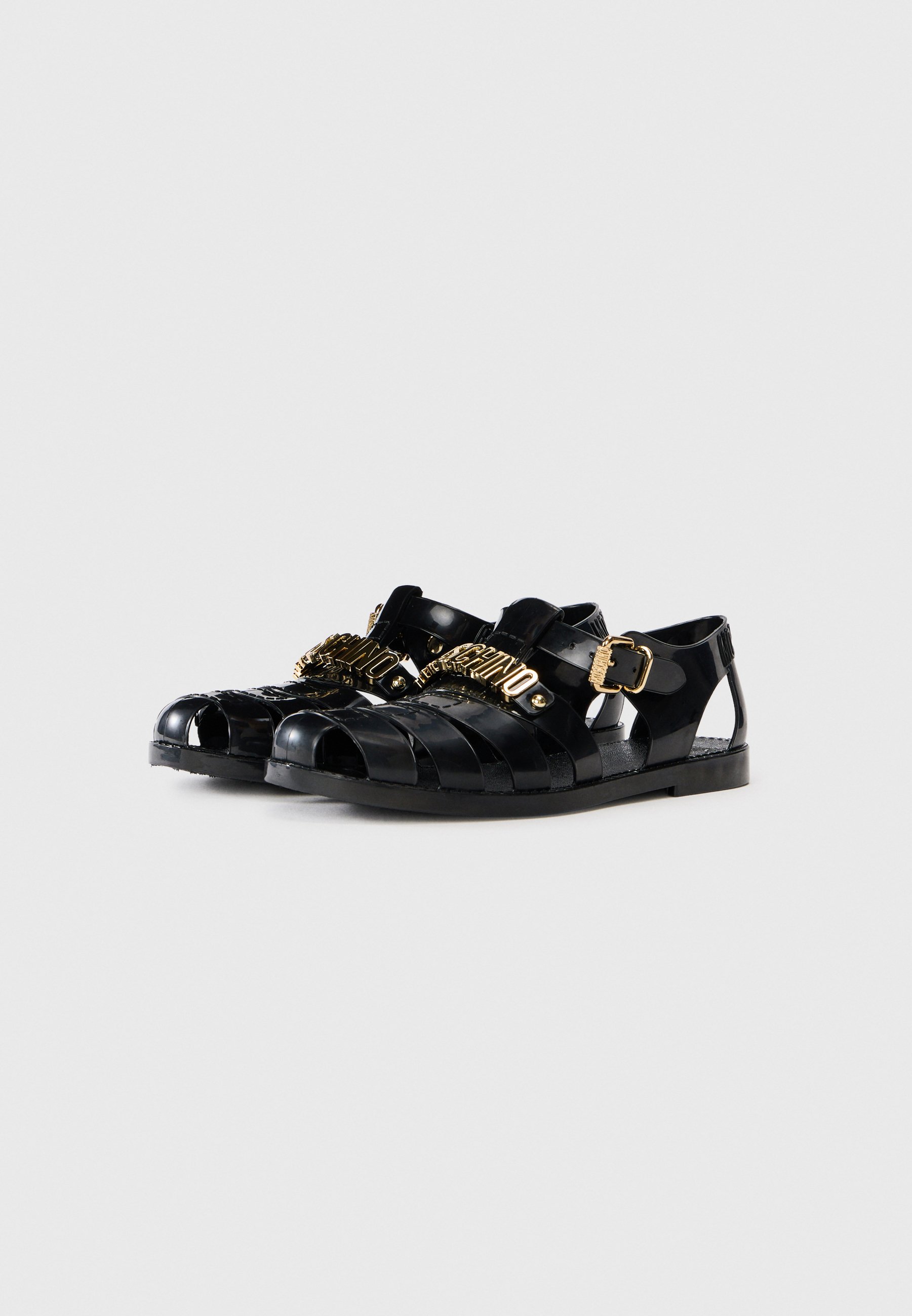 サンダル・ミュール MOSCHINO Women Sandals MA16575G1M MA3 00A NERO ARANCIO BLACK Moschino Duck Sandals MA16575G1M.MA3-00A NERO ARANCIO | IlDuomo
