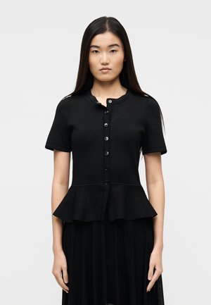 ROBE HAUT BOUTONNE - Rochie tricotată - noir