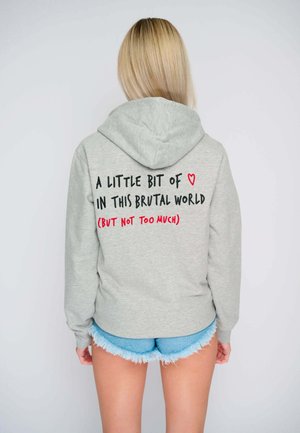 BRUTAL BACK EMBROIDERY - Sweat zippé - grey