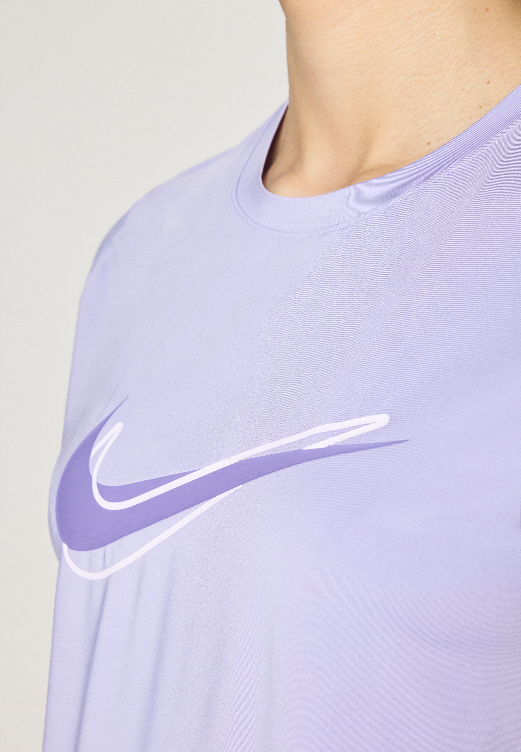 nike swoosh purple top