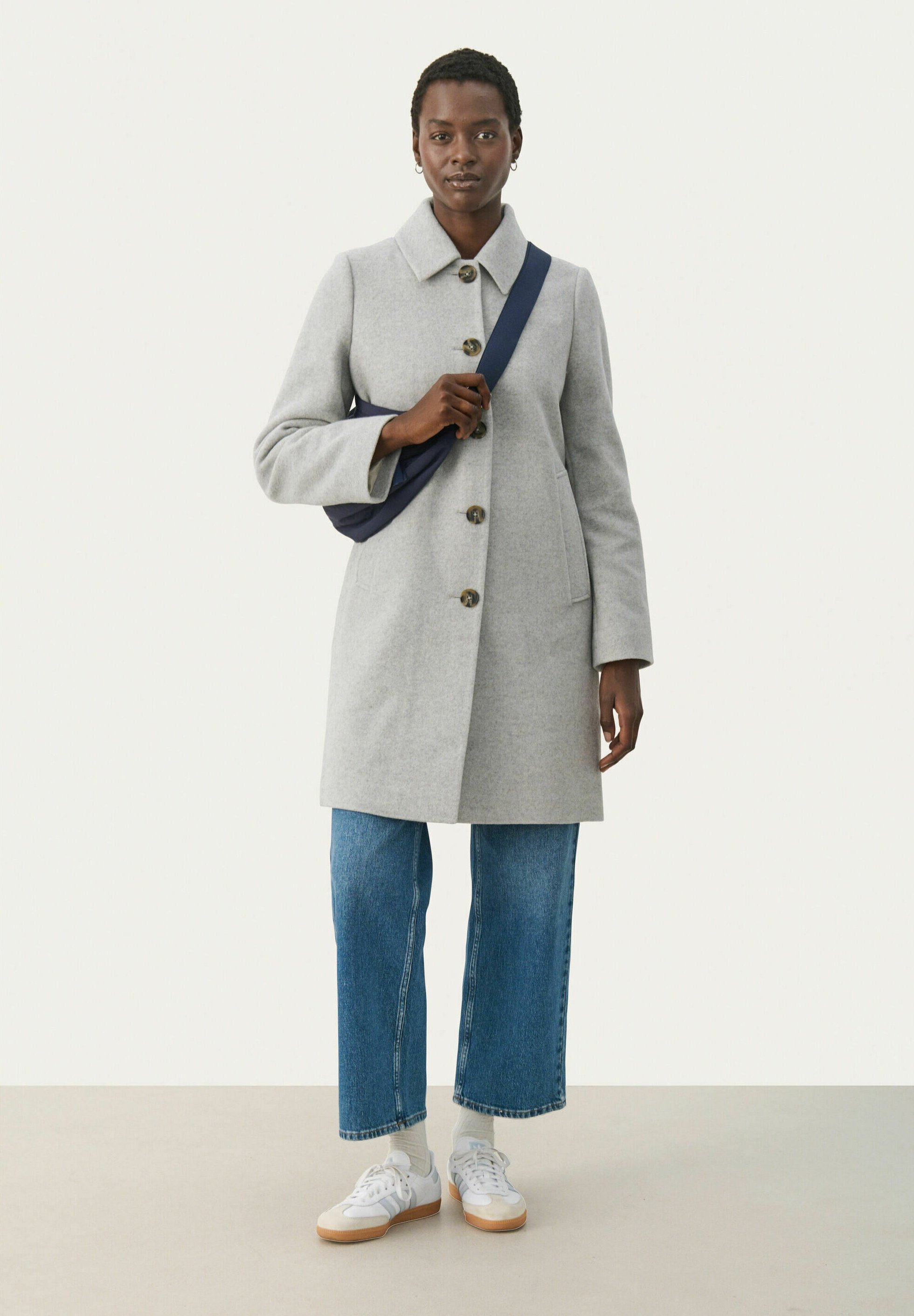 THETOE Fleet Wool Coat グレー（チェック） Ticino Wool Coat - Grey – The Frankie Shop