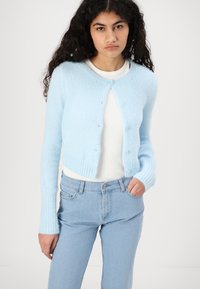 BDG Urban Outfitters CROPPED CARDIGAN - Adīta jaka - light blue