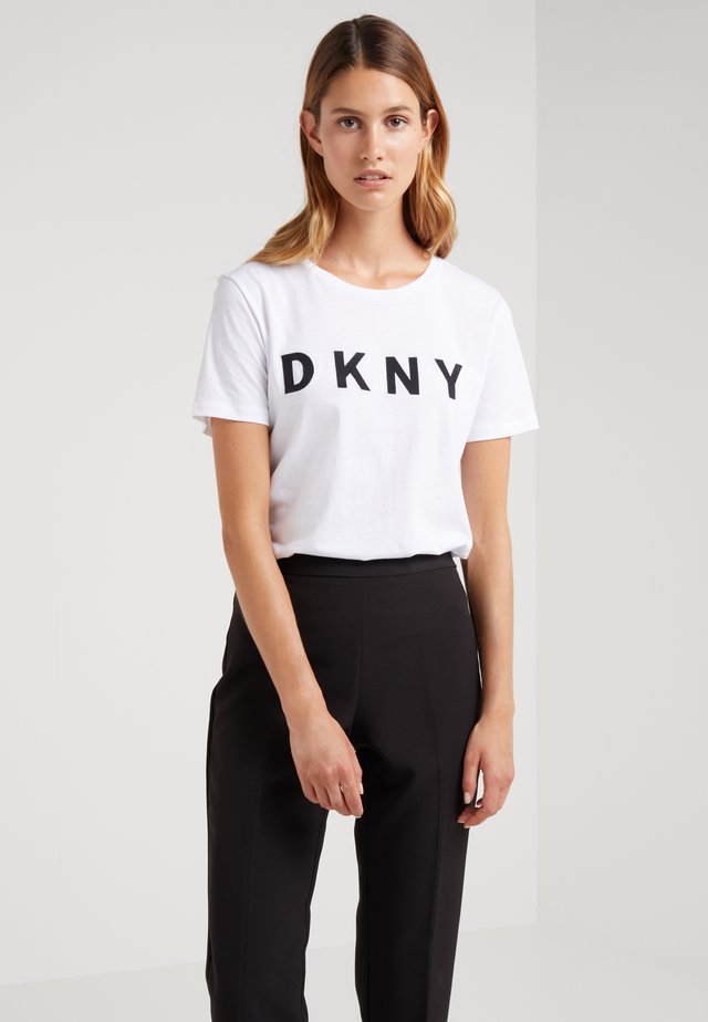 CREW NECK LOGO TEE - T-Shirt print - white