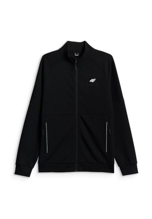 4F, 4F BLUZA DRESOWA REGULAR BEZ KAPTURA MĘSKA - Trainingsjacke - deep black